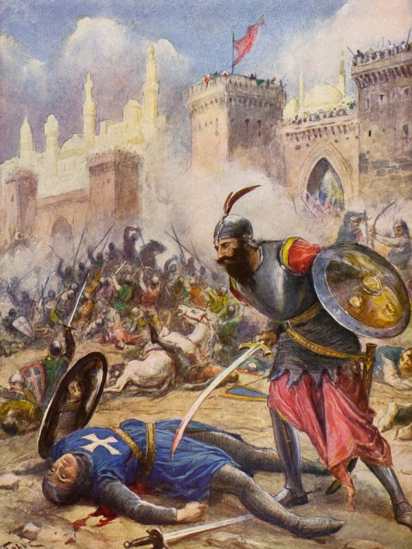 La Gerusalemme Liberata af Torquato Tasso: Canto III, strofe 45 (farvelitografi) af Fabio Fabbi