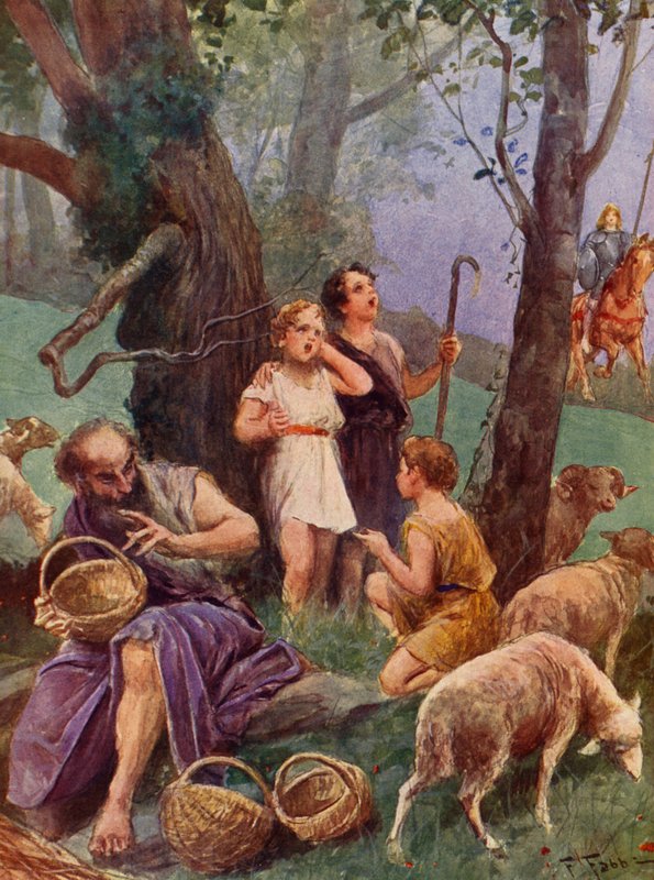 La Gerusalemme Liberata af Torquato Tasso: Canto VII, strofe 6 (farvelitografi) af Fabio Fabbi