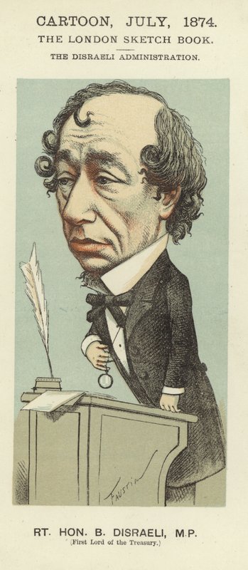Karikatur af Benjamin Disraeli af Faustin