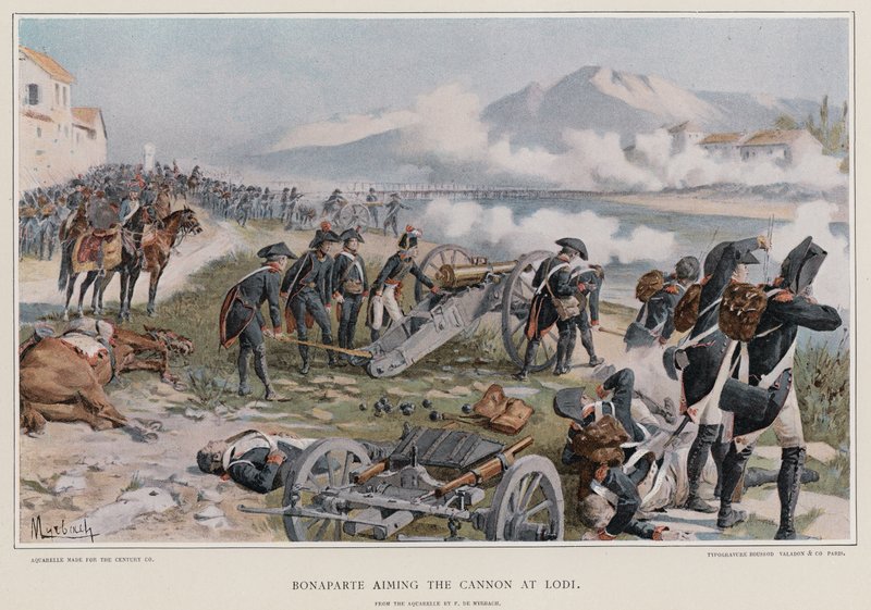 Bonaparte sigter kanonen mod Lodi af Felicien baron de Myrbach Rheinfeld