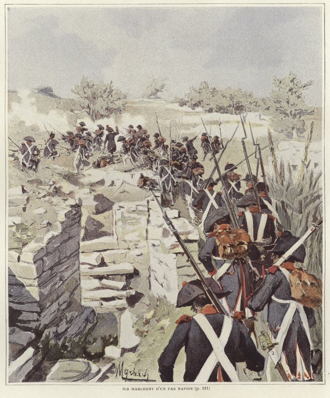Soldater blandt ruinerne af Nicopolis af Felicien baron de Myrbach Rheinfeld