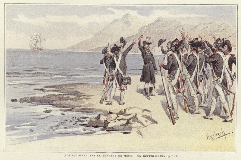 Soldater fornyer deres ed til at dø republikanere af Felicien baron de Myrbach Rheinfeld