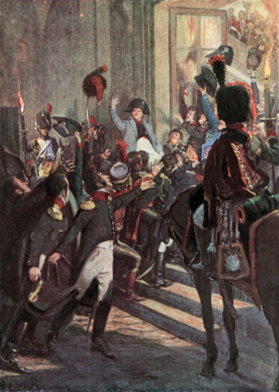 Hjemkomsten fra Elba af Felicien baron de Myrbach Rheinfeld