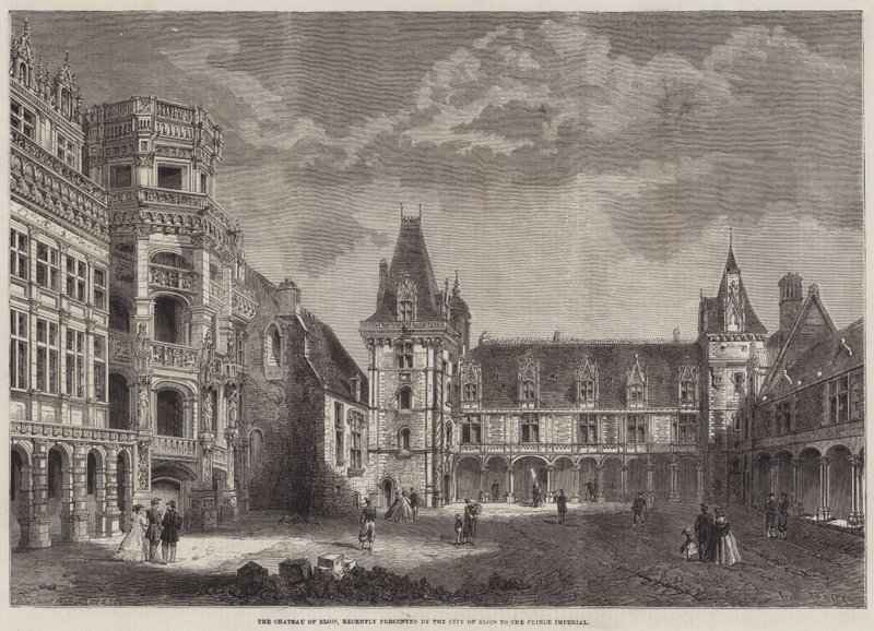 Chateau of Blois, for nylig præsenteret af byen Blois til Prince Imperial af Felix Regamey
