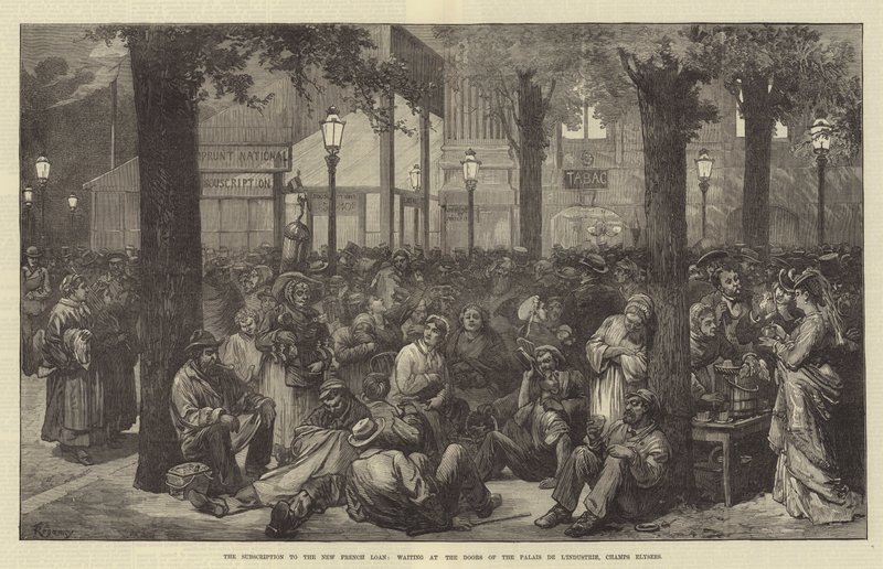 Abonnementet på det nye franske lån, der venter ved dørene til Palais de l