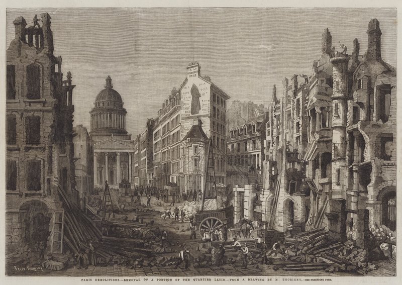 Paris Nedrivninger, Fjernelse af en Del af Quartier Latin af Felix Thorigny