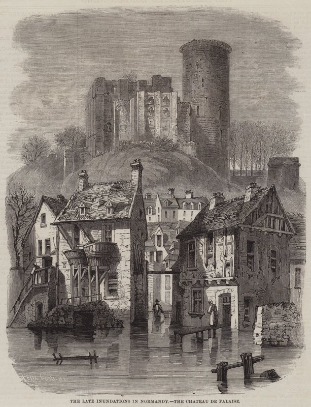 De sene oversvømmelser i Normandiet, Chateau de Falaise af Felix Thorigny