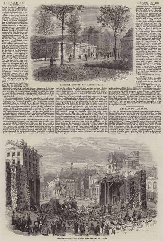 Paris nye barrierer af Felix Thorigny