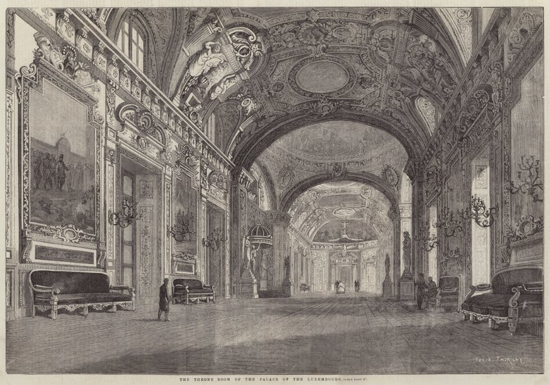Tronesalen i Palace of the Luxembourg af Felix Thorigny