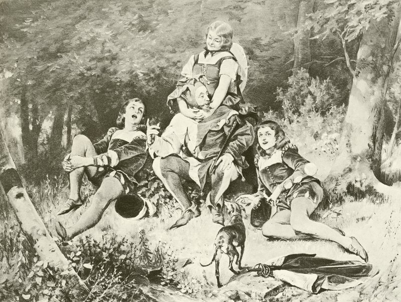Som du kan lide det. Akt V, Scene III (dybtryk) af Felix Octavius Carr Darley