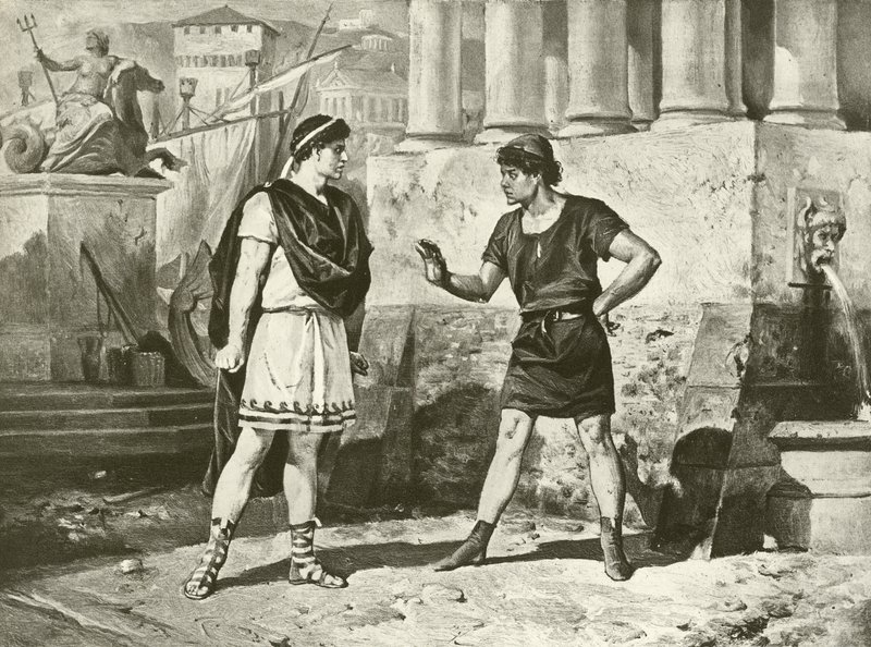 Komedie af fejl. Akt I, Scene II (dybtryk) af Felix Octavius Carr Darley