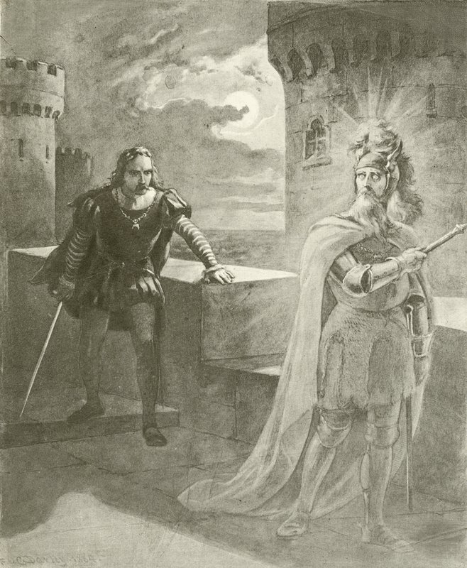 Hamlet. Akt I, Scene V (dybtryk) af Felix Octavius Carr Darley