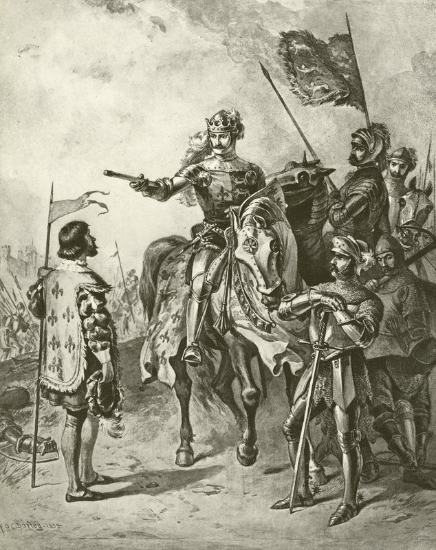 Kong Henry Fifth V. Act IV, Scene VII (dybtryk) af Felix Octavius Carr Darley