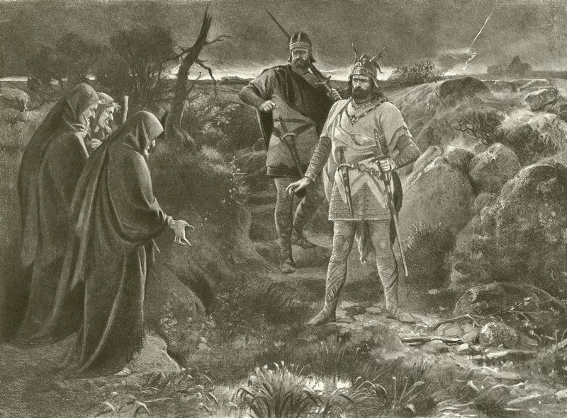 Macbeth. Akt I, scene III (dybtryk) af Felix Octavius Carr Darley