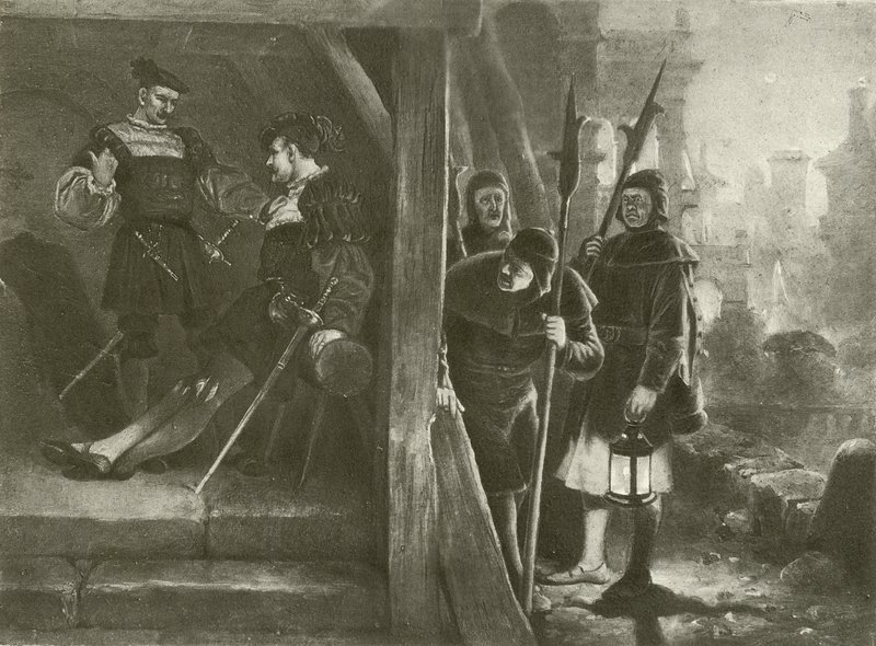 Meget ståhej om ingenting. Akt III - Scene III (dybtryk) af Felix Octavius Carr Darley