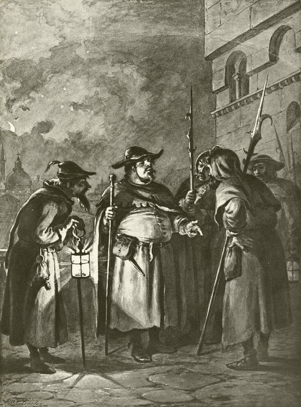 Meget ståhej om ingenting. Akt III, Scene III (dybtryk) af Felix Octavius Carr Darley
