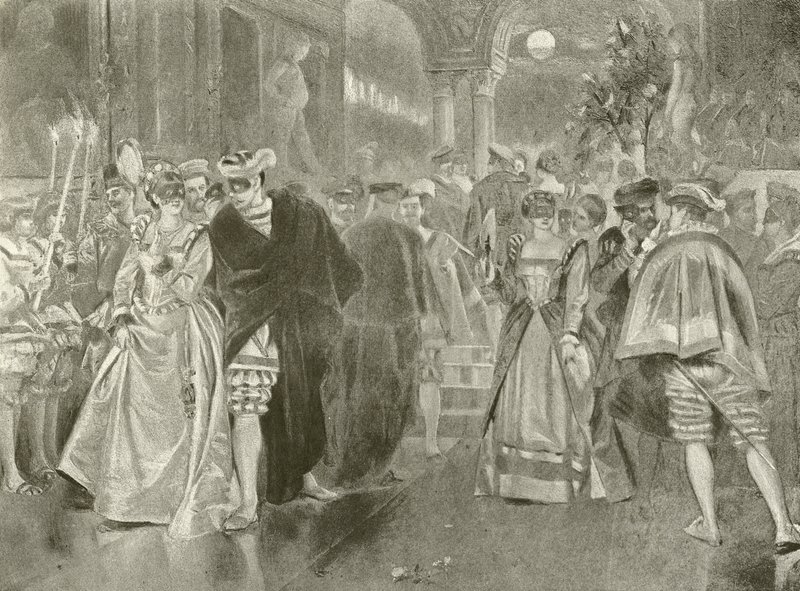 Meget ståhej om ingenting. Akt II, Scene I (dybtryk) af Felix Octavius Carr Darley