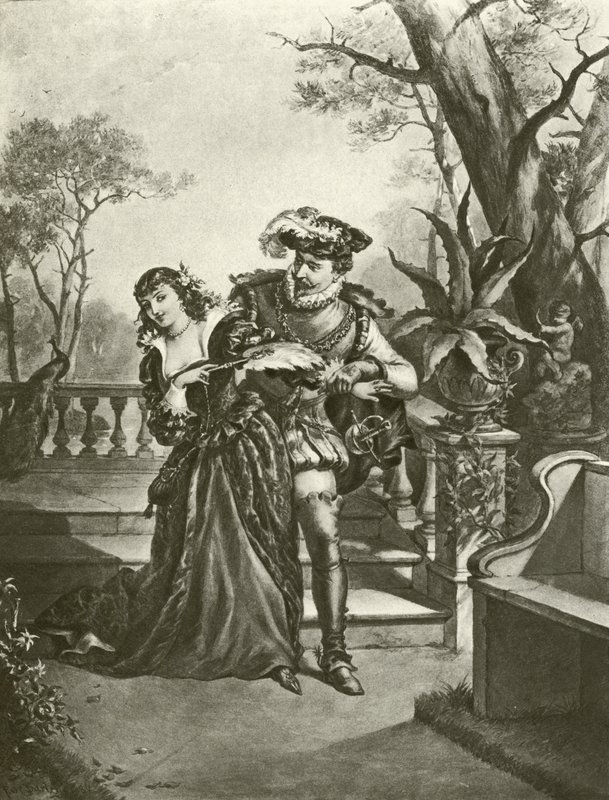 Meget ståhej om ingenting. Akt V-Scene II (dybtryk) af Felix Octavius Carr Darley