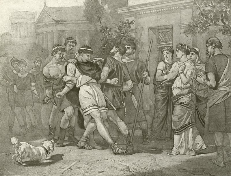 Fejltagelsens komedie. Akt IV, Scene IV (dybtryk) af Felix Octavius Carr Darley