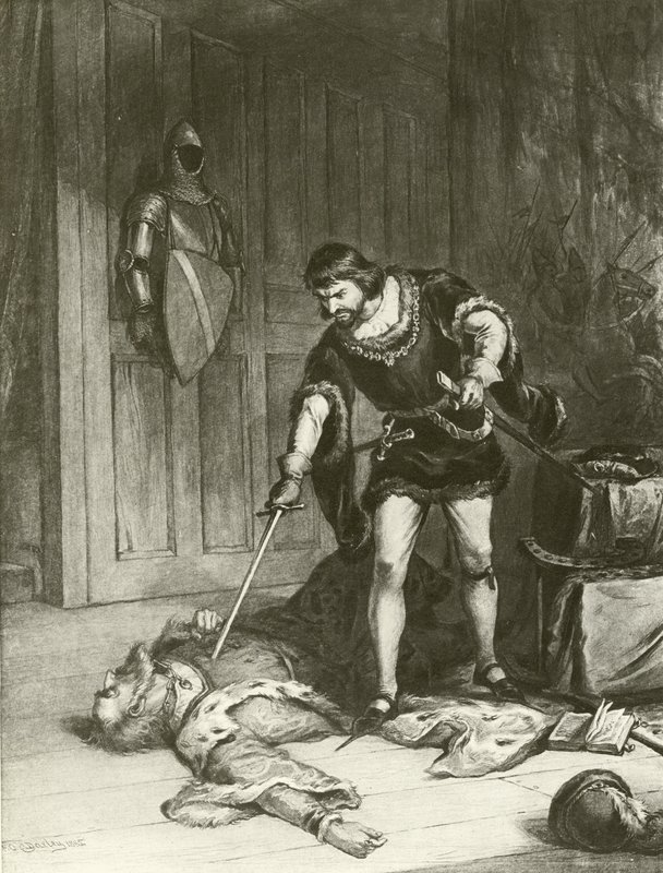 Tredje del af Henrik VI. Akt V-Scene VI (dybtryk) af Felix Octavius Carr Darley