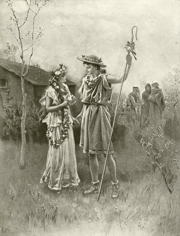 Vinterens fortælling. Akt IV, Scene III (dybtryk) af Felix Octavius Carr Darley
