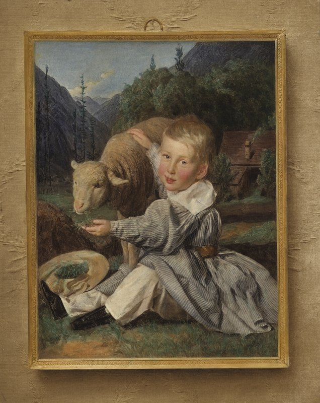 Portræt af Gustav von Arthaber som barn af Ferdinand Georg Waldmuller