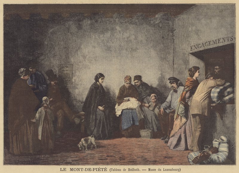 Le Mont-de-Piete (Pawnbrokers Shop) af Ferdinand Heilbuth