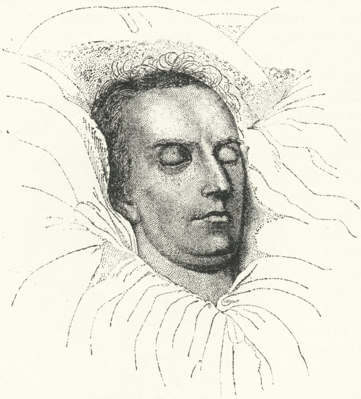 Den tyske digter og dramatiker Friedrich Schiller på sit dødsleje af Ferdinand Jagemann