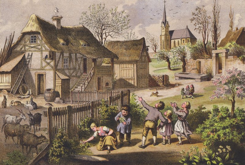 Marts (farvelitografi) af Ferdinand Karl Klimsch