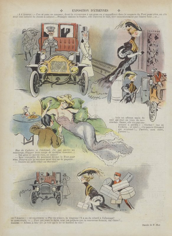 Illustration til Le Rire (farve litho) af Ferdinand Sigismund Bac
