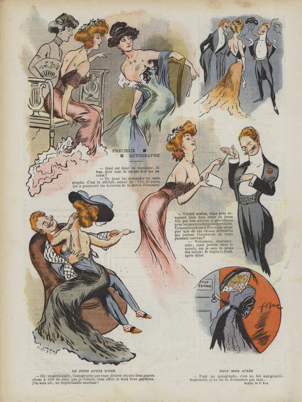 Illustration til Le Rire (farve litho) af Ferdinand Sigismund Bac
