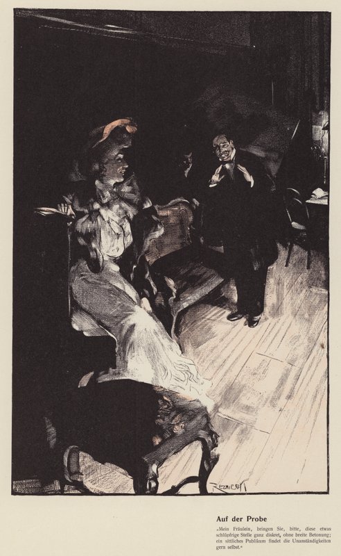 En test (farve litho) af Ferdinand von Reznicek