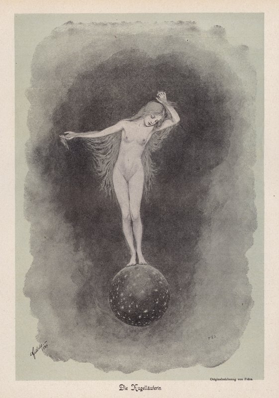 Boldløberen (litho) af Fidus