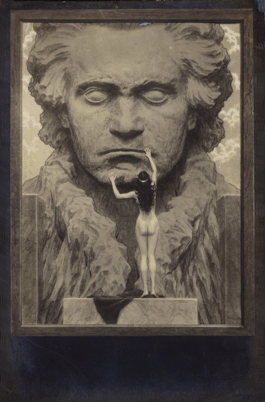Ludwig van Beethoven, tysk komponist og pianist (1770-1827) (gravering) af Fidus