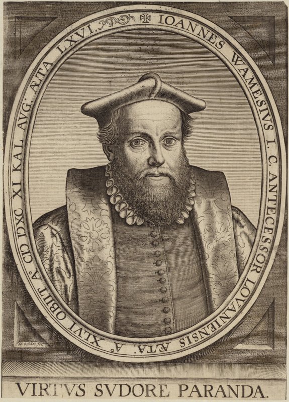 Portræt af Jan Wamesius af Flemish School