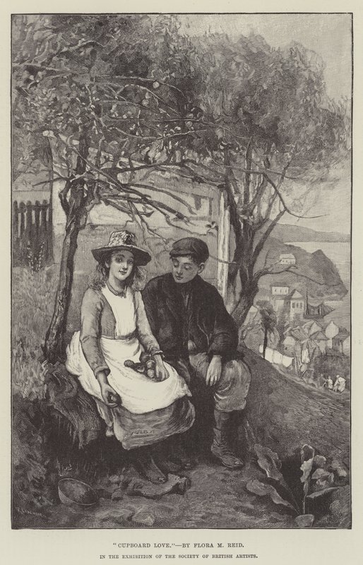 Skab kærlighed, i udstillingen af Society of British Artists af Flora Macdonald Reid