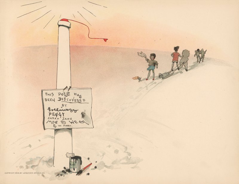 Illustration til The Golliwoggs Polar Adventures af Florence K. Upton
