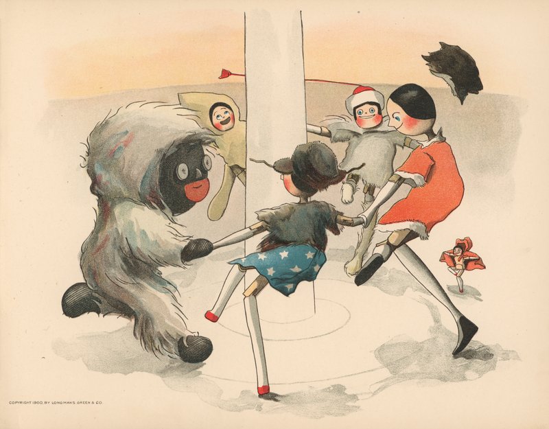 Illustration til The Golliwoggs Polar Adventures af Florence K. Upton
