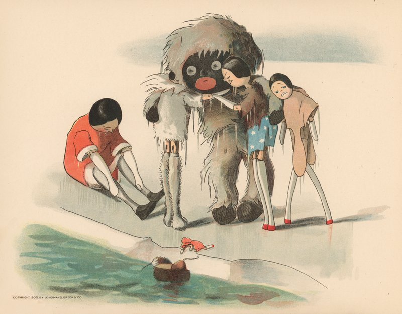 Illustration til The Golliwoggs Polar Adventures af Florence K. Upton