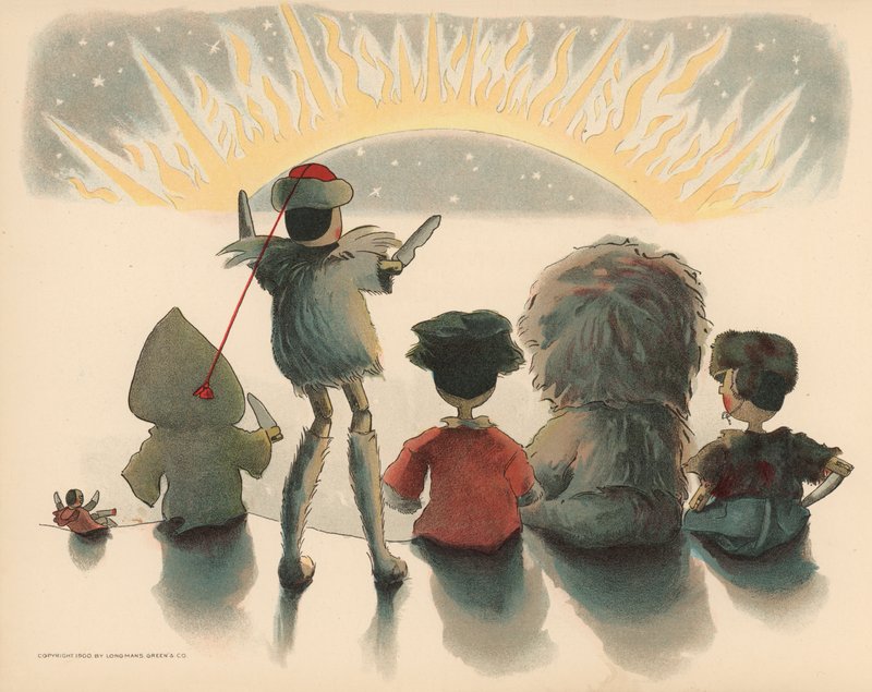 Illustration til The Golliwoggs Polar Adventures af Florence K. Upton