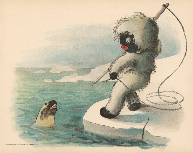 Illustration til The Golliwoggs Polar Adventures af Florence K. Upton
