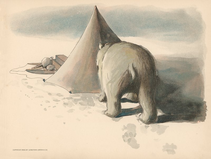 Illustration til The Golliwoggs Polar Adventures af Florence K. Upton