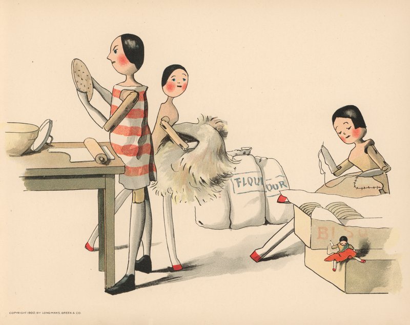 Illustration til The Golliwoggs Polar Adventures af Florence K. Upton