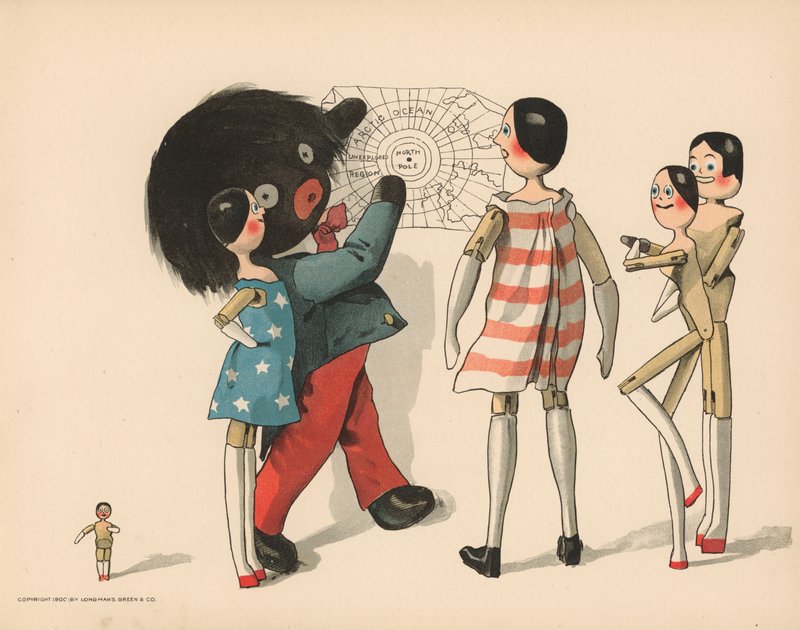 Illustration til The Golliwoggs Polar Adventures af Florence K. Upton