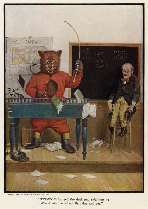 Teddy - B bankede på skrivebordet og sagde, at han ville køre skolen den dag og se af Floyd V. Campbell