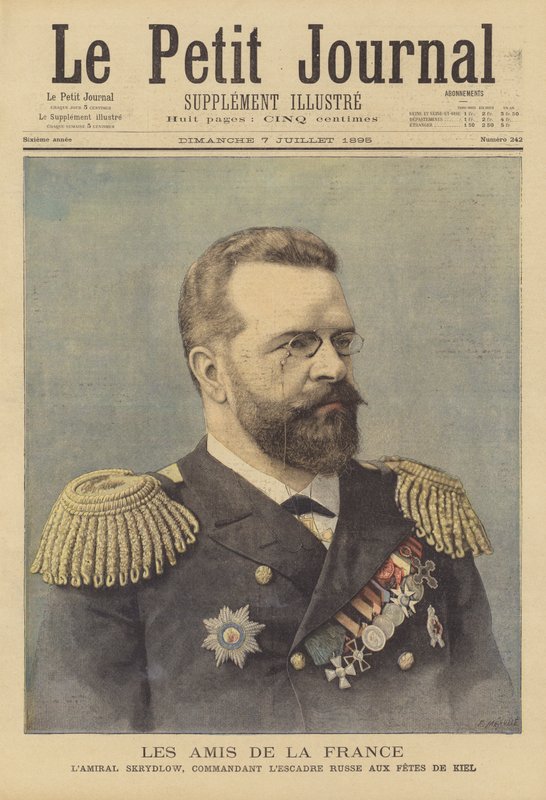 Admiral Skrydlov, chef for den russiske eskadron ved fejringen af åbningen af Kiel-kanalen af Fortune Louis Meaulle