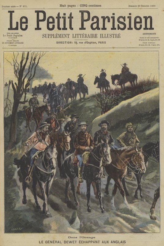 Boergeneral Christiaan de Wet undslipper britiske styrker i Orange Free State af Fortune Louis Meaulle