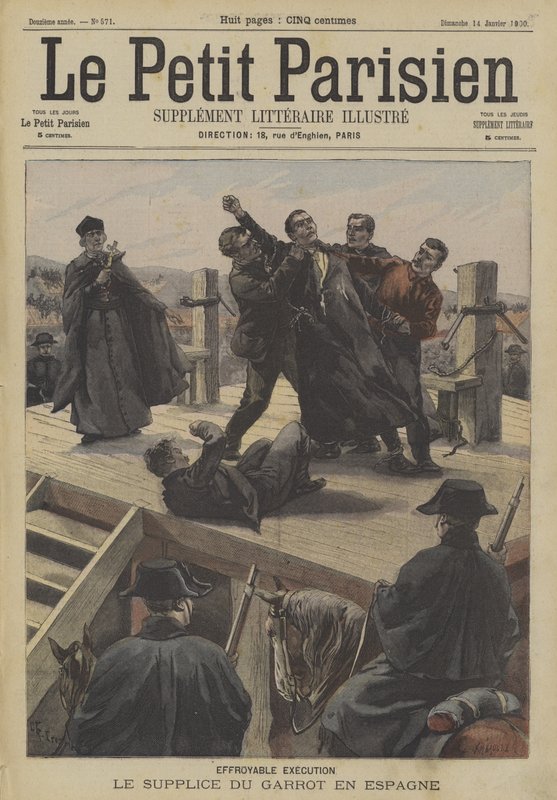Henrettelse ved garrotte i Spanien af Fortune Louis Meaulle