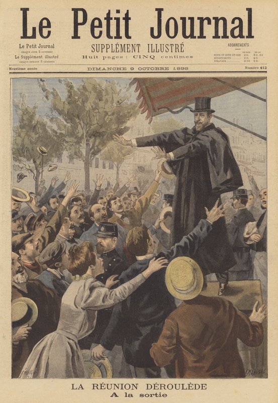 Den franske nationalistiske politiker Paul Deroulede holder en tale af Fortune Louis Meaulle