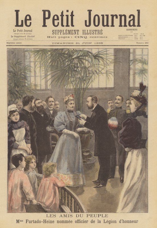 Den franske filantrop Cecile Furtado-Heine tildeles Legion dHonneur af Fortune Louis Meaulle
